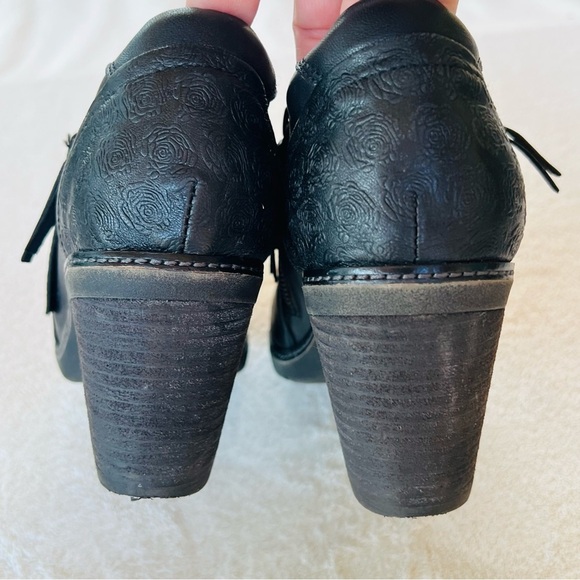 HÄLSA RYLEE EMBOSSED BLACK LEATHER ZIPPER ANKLE BOOTIES SIZE 9.5 - Picture 11 of 14